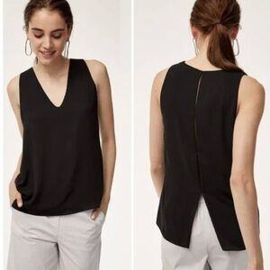 ARITZIA-Babaton Maddox Sleeveless Blouse In Black (Size:XS)